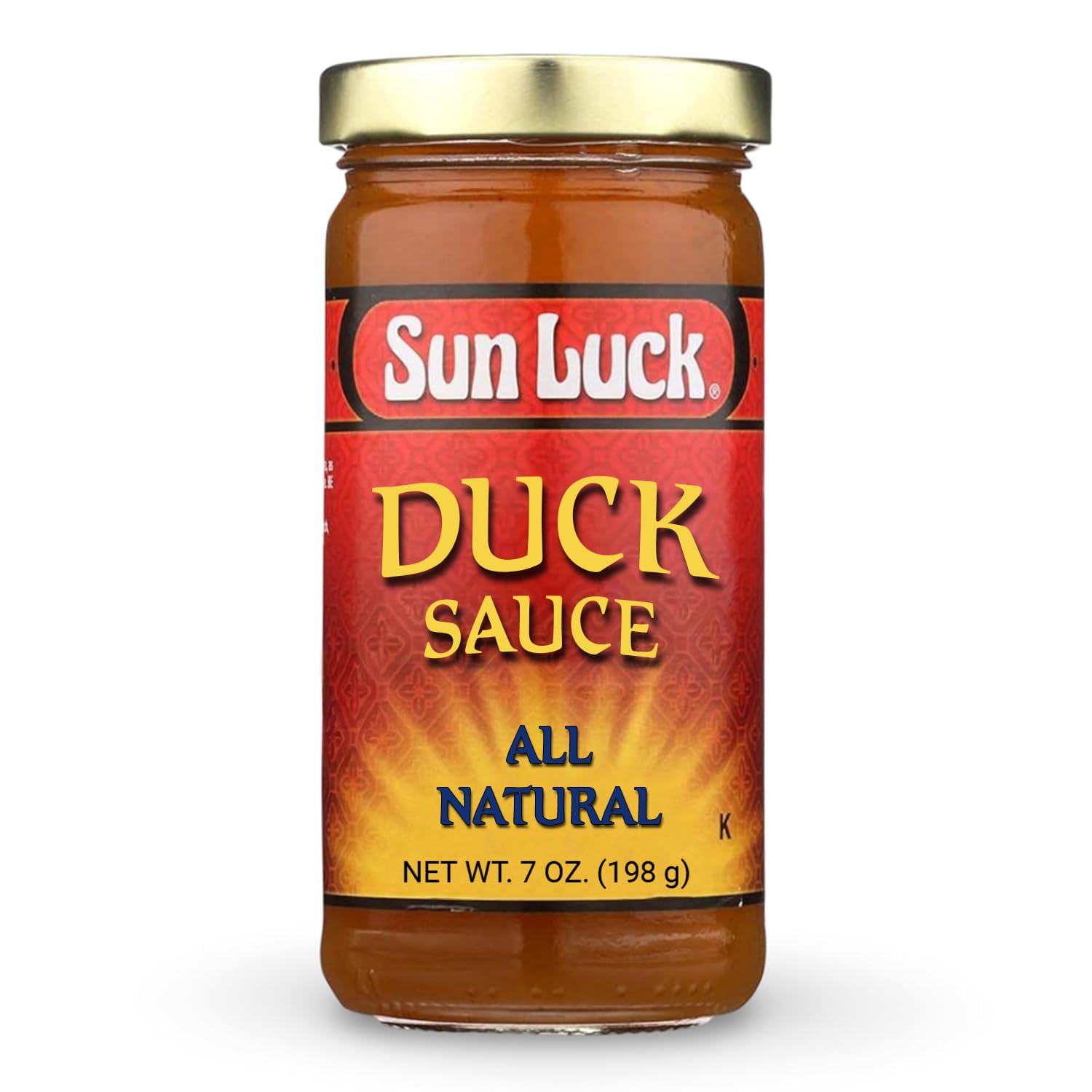 Sun Luck All-Natural Duck Sauce 7 oz Bottle - Sweet & Tangy Chinese-Style Dipping Sauce for Egg Rolls, Wontons & Appetizers; Great Glaze for Chicken