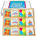 Happy Birthday Cookies 12 PACK Gift Basket | INDIVIDUALLY WRAPPED For Kids Men Women | Decorated Party Favors Gift Box | Nut Free