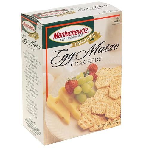Manischewitz Matzo, Crackers, Egg, Passover,8-ounces (Pack of6)