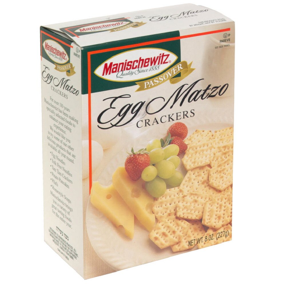 Manischewitz Matzo, Crackers, Egg, Passover,8-ounces (Pack of6)