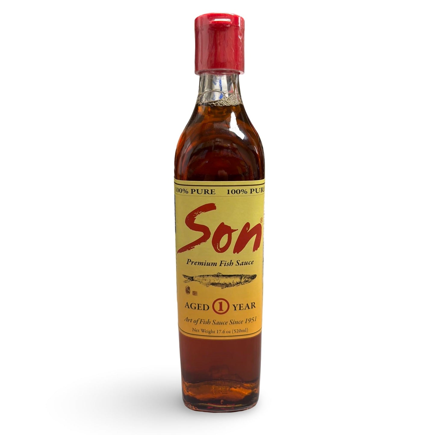 Son Fish Sauce - First-Press Vietnamese Fish Sauce 520 mL | 100% Anchovy + Sea Salt, No Additives | Naturally Fermented for Deep Umami | Clean-Label
