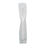 AmerCareRoyal Heavy Weight Individually Wrapped Disposable Polystyrene Plastic Teaspoons for Restaurants and Catering, White, Pack of 1000