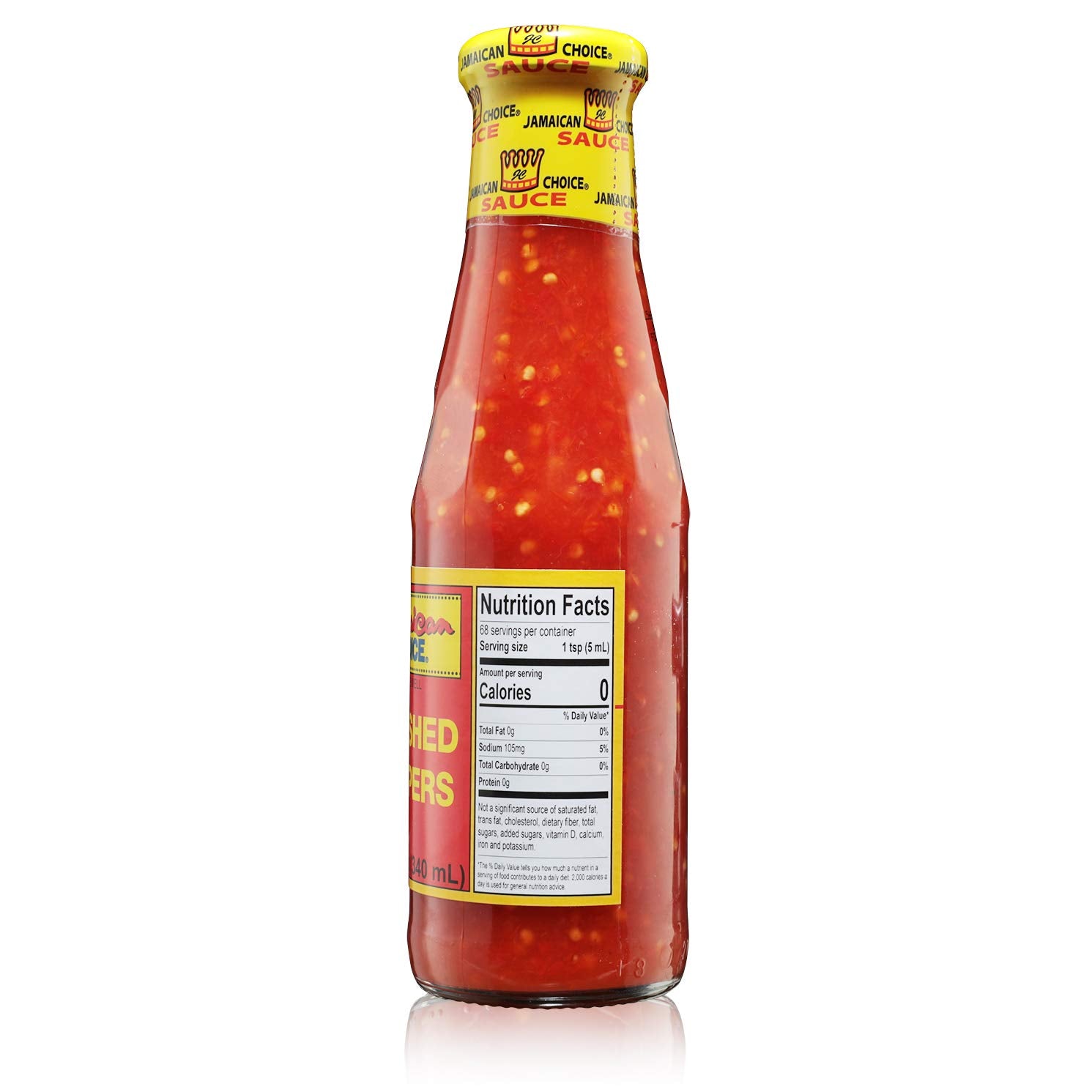 Crushed Pepper Hot Sauce | 11.5oz -by Jamaican Choice (Large (11.5 oz))
