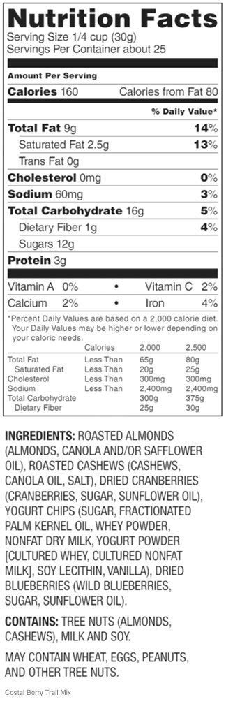 WildRoots Coastalberry 100 % Natural Trail Mix (Pack of 2)