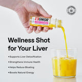 +GNGR Liver Cleanse Detox & Repair, Cold-Pressed Ginger Shot with Organic Milk Thistle, Dandelion, Turmeric & Ultra-High Absorption Curcumin for Liver