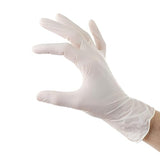 Eco Craft Stix Disposable Latex Gloves Powder Free Cleaning Gloves and Foodservice Gloves. Size Large Pack of 100CT, White