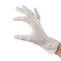 Eco Craft Stix Disposable Latex Gloves Powder Free Cleaning Gloves and Foodservice Gloves. Size Large Pack of 100CT, White