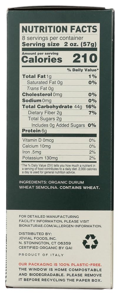 Organic Pasta Fusilli, 16 Oz - 12 Per Case.