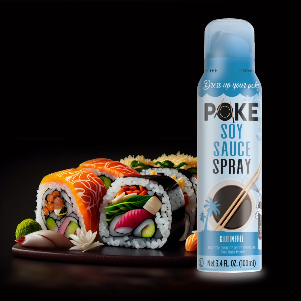 Mantova Poke Soy Sauce Spray, 3.4 fl. oz. (Pack of 2), 100% Pure, All-Natural Soy Sauce, Vegan-Friendly, Gluten-Free, Cholesterol-Free, Certified