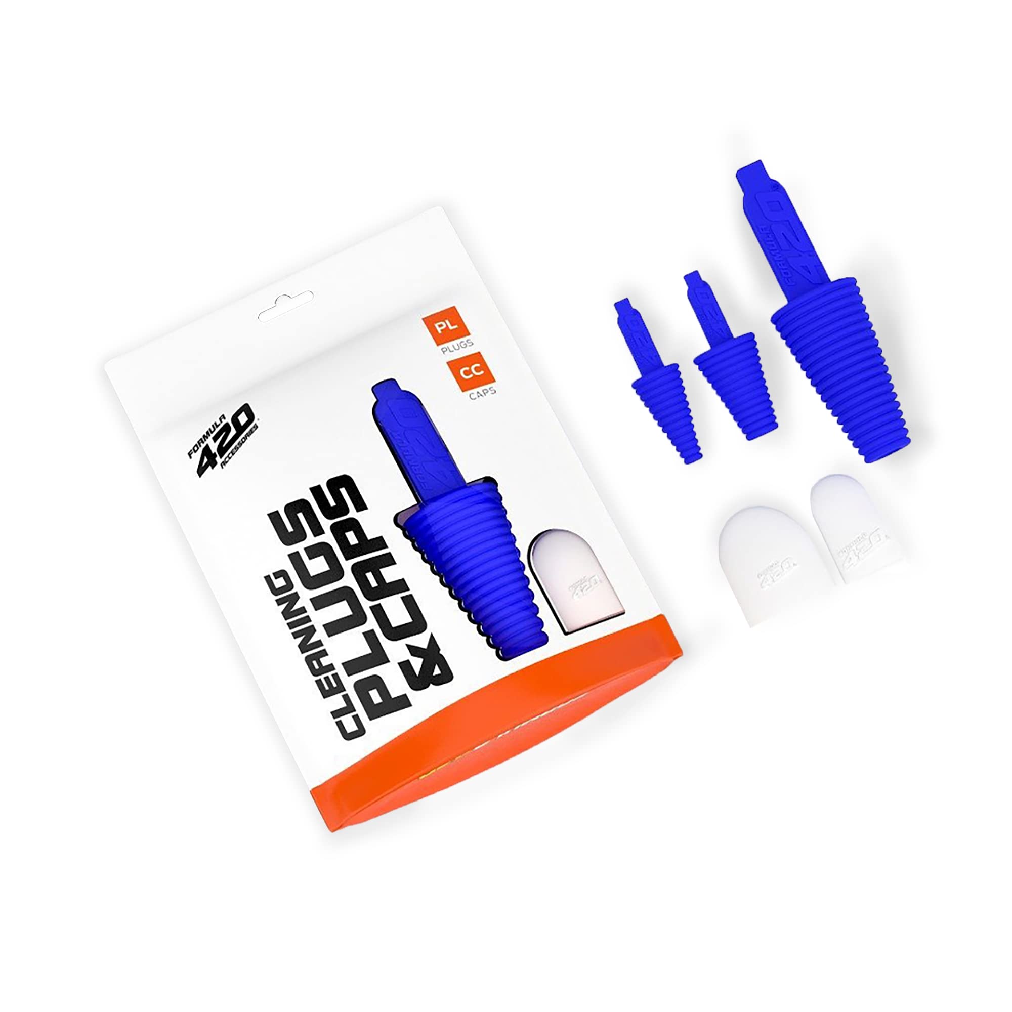 Formula 420 Universal Cleaning Caps + Plugs Set for Cleaning, Storage, and Odor Proofing (Blue)