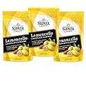 Sconza Lemoncello Lemon Cream & White Chocolate Almonds | Inspired by Italy's Lemon Groves | Made in the USA | Pack of 3 (5 Ounce Each)