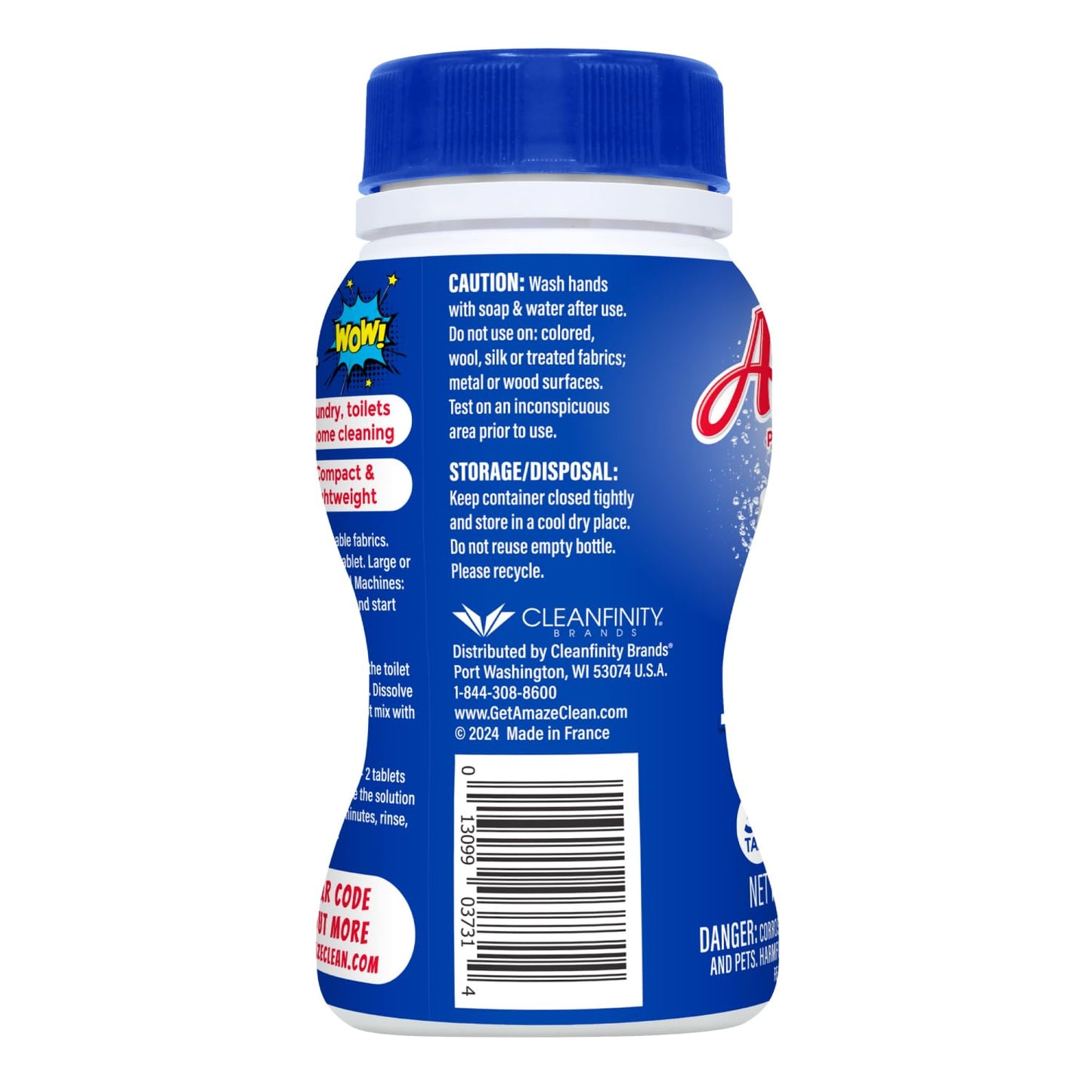 AMAZE Ultra Concentrated Bleach Tablets [32 tablets] - Original Scent - for Laundry, Toilet, and Multipurpose Home Cleaning. No Splash Liquid Bleach