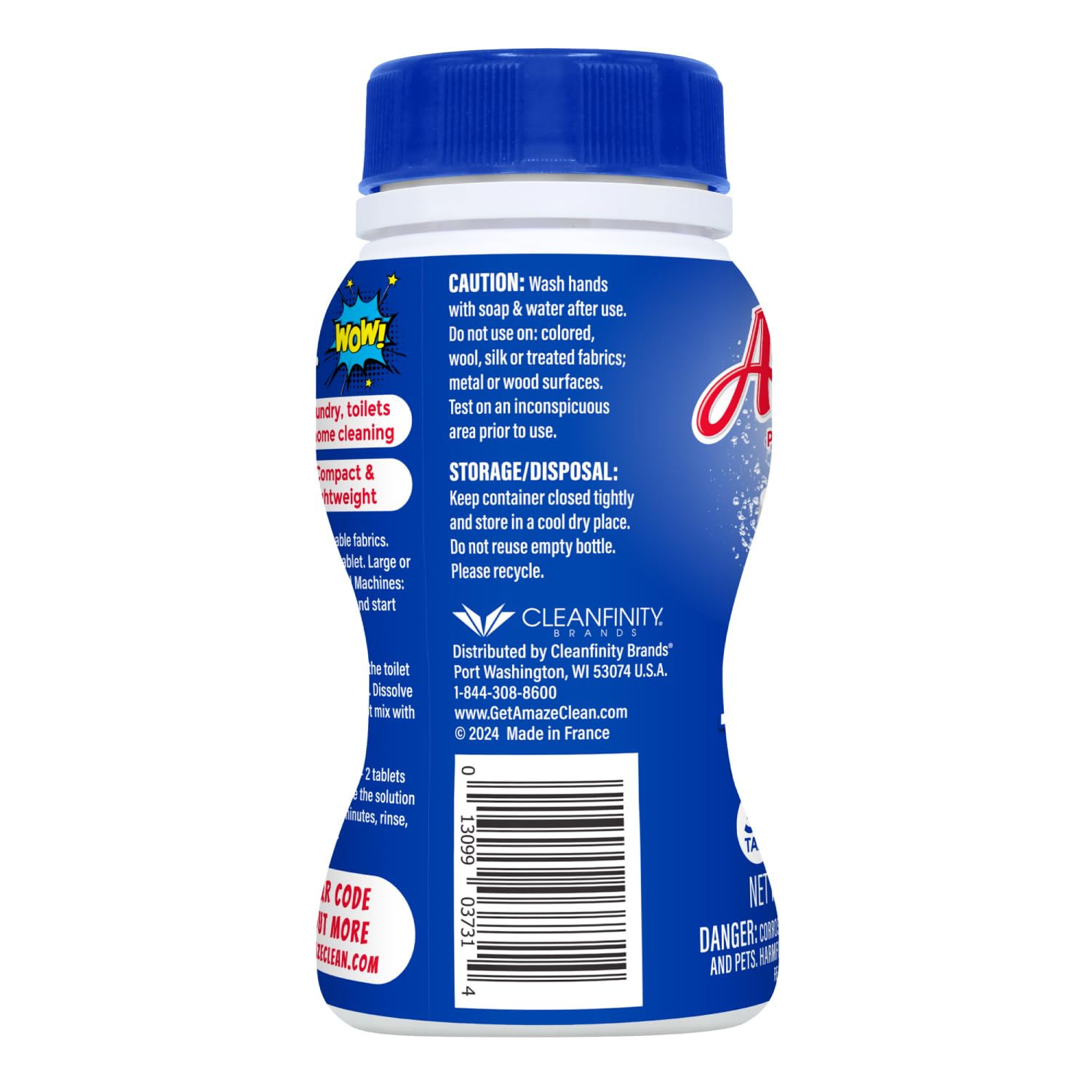 AMAZE Ultra Concentrated Bleach Tablets [32 tablets] - Original Scent - for Laundry, Toilet, and Multipurpose Home Cleaning. No Splash Liquid Bleach