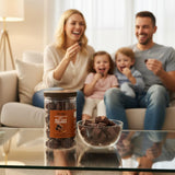 Taste Valley Dark Chocolate Sea Salt Caramels - 36 oz Bulk Resealable Jar - Soft & Chewy Gourmet Candy - Rich & Decadent Treats for Holidays, Gifts