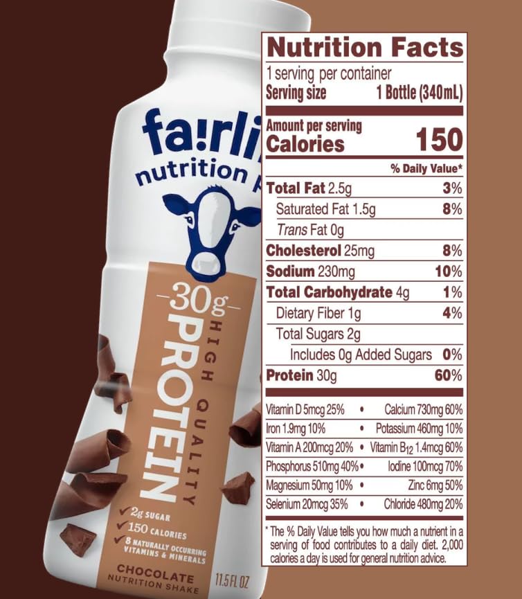 Fairlife Chocolate Protein Shakes | 9 PACK (30g Protein, 11.5 fl oz Each) | High Protein Chocolate Shakes | Exclusively Packaged by Nuvèro·Homz