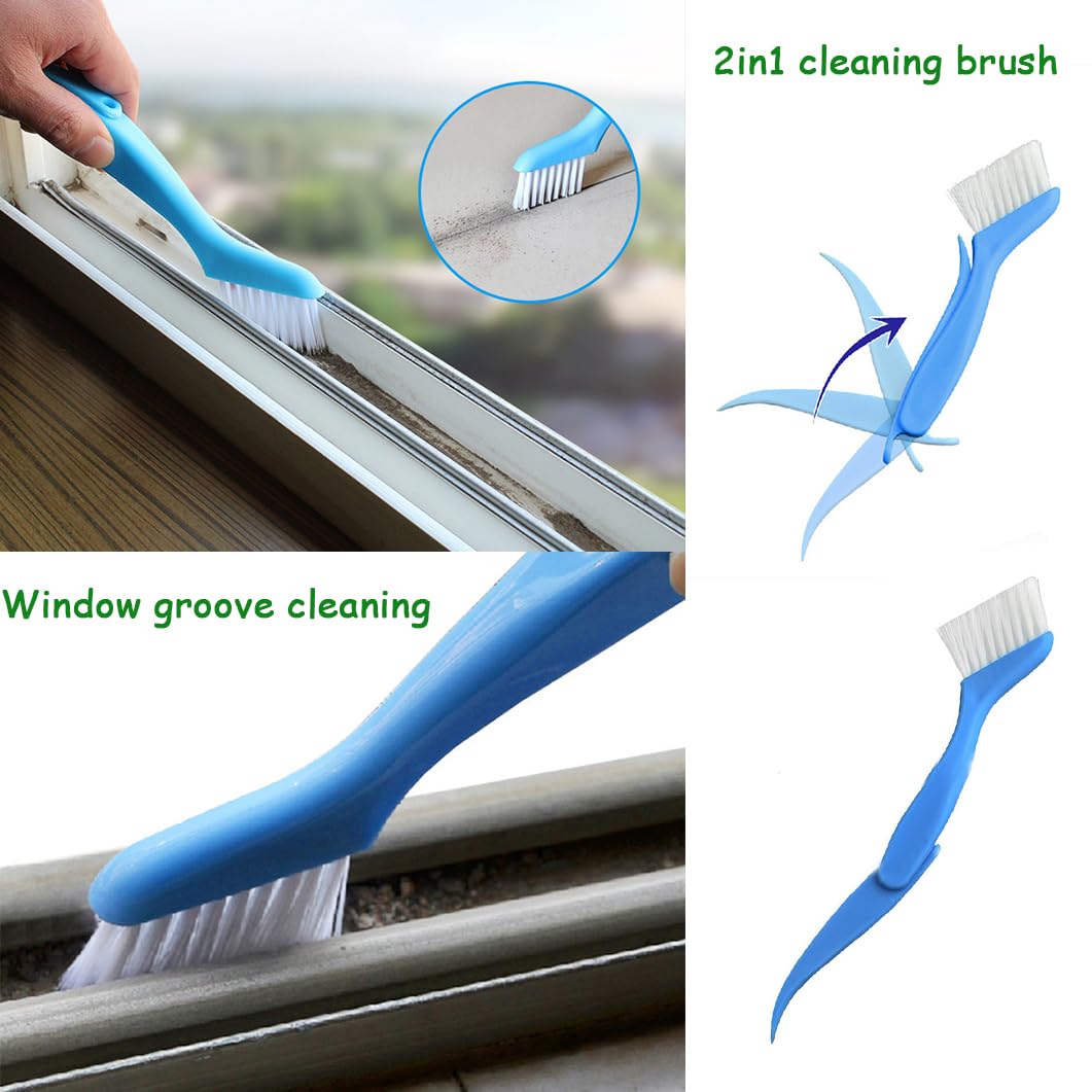 12Pcs Small Cleaning Brush, Crevice Gap Cleaning Brush,Door Window Track Groove Corner Crevice Cleaning Brushes for Cleaning Window