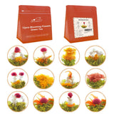 LWXLJMJZC?12 Unique Varieties Blooming Green Tea Ball | Jasmine Flowering Tea | Individual Pack with Flowers?Gifts For Tea Lovers