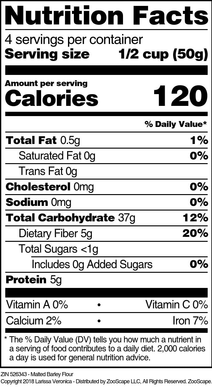 Malted Barley Flour (16 oz, ZIN: 526343)