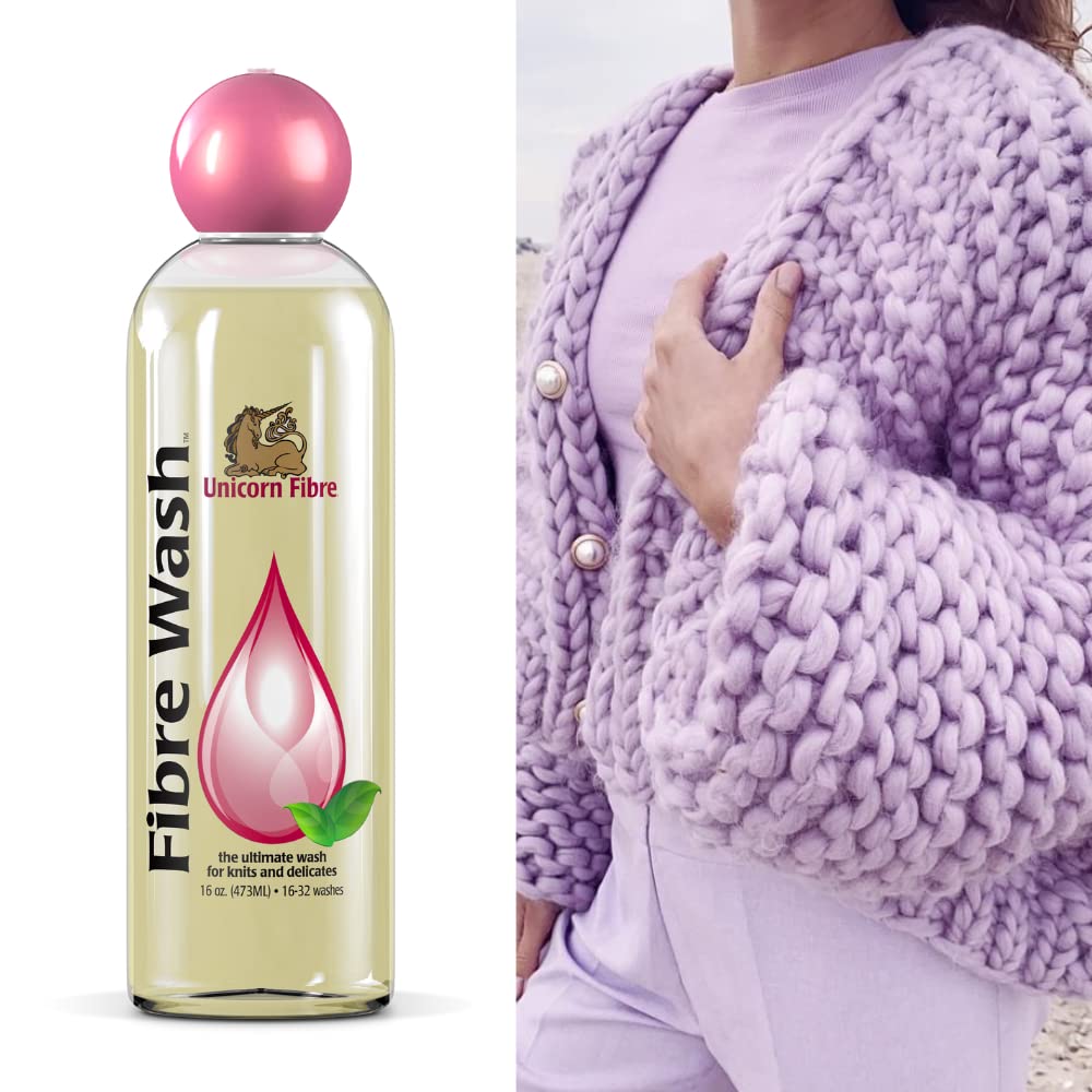Unicorn Fibre Wash 16oz. Everyday Wash for delicate Fabrics. Liquid Detergent for Wool, Cashmere, Cotton, Silk, Alpaca, Hemp, Knits, Mohair, Qiviut