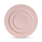 Munfix 100 Pink Plastic Plates Set, 50 Pcs 10 Inch Plastic Dinner Plates and 50 Pcs 7 Inch Plastic Dessert Plates, Elegant Fancy Heavy Duty Disposable