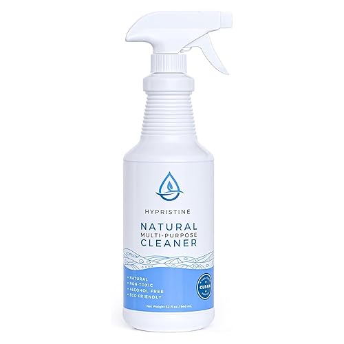 HYPRISTINE PURE Hypochlorous Acid Spray, Multi-Purpose Cleaner, Superior Shelf Life, 0% Bleach, 0% Alcohol, Food Contact Safe, Eliminate Non-Living
