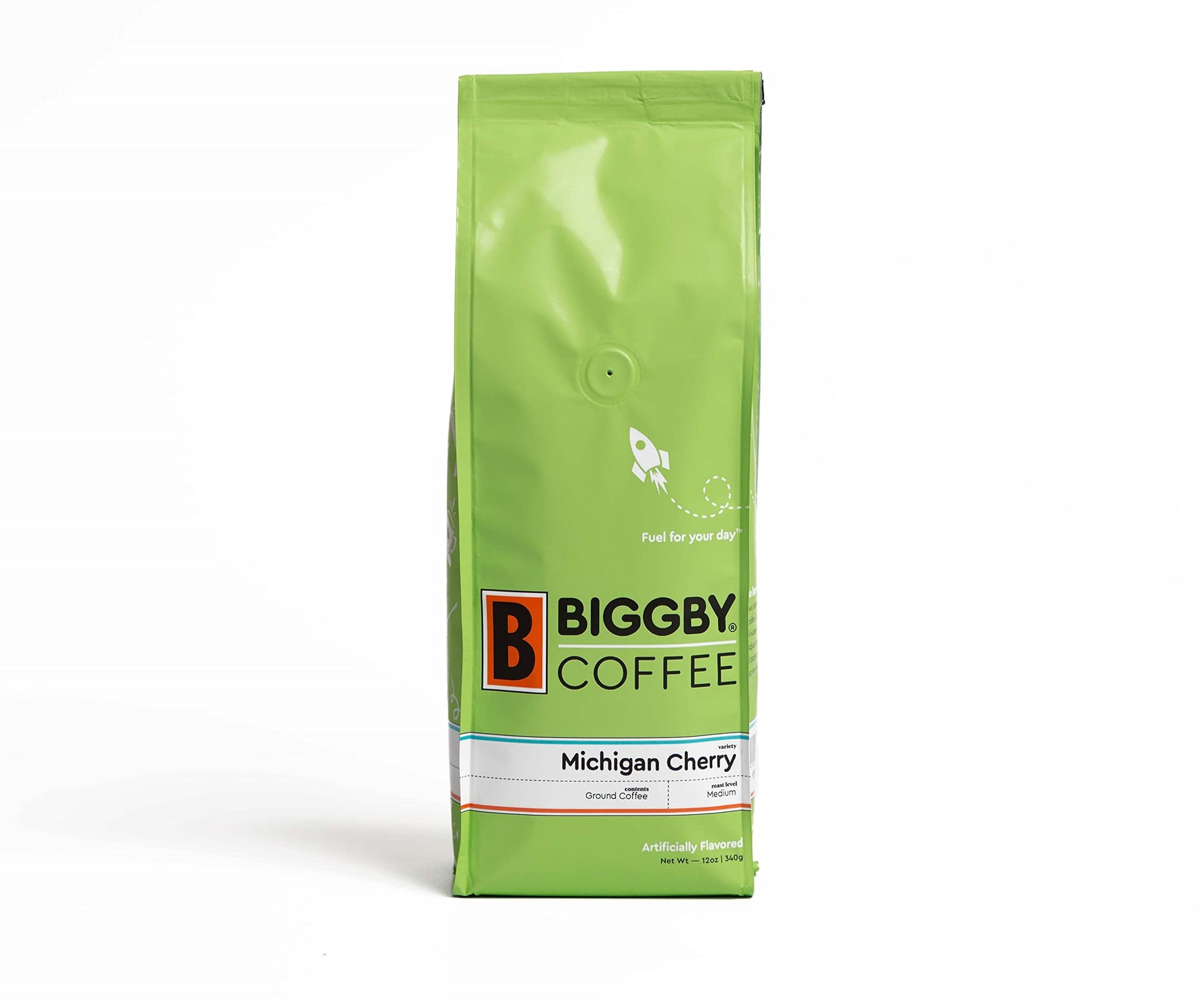 BIGGBY® Michigan Cherry Flavored Ground Coffee, 12oz Bag, Medium Roast