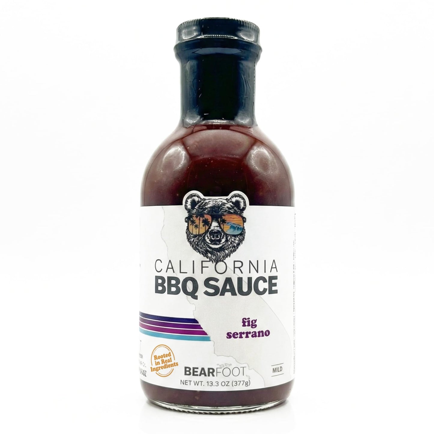 Fig Serrano BBQ Sauce - Bearfoot BBQ - Gluten Free, 13.3 oz, Small Batch, Non-GMO, No Preservatives, No Corn Syrup, No Seed Oils. Marinade, Cooking