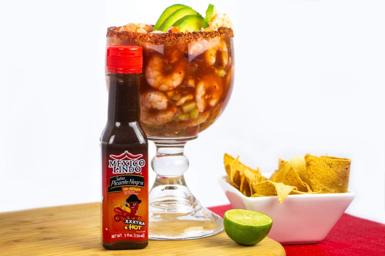Mexico Lindo Picante Negra Xxxtra Hot Sauce | Scoville Unit Level 80,000 | Sugar Free | 5 Fl Oz Bottle (Pack of 1)