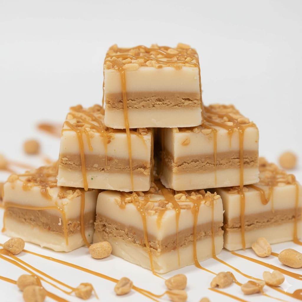 Valley Fudge, Caramel Salted Peanut, Fresh Artisan Fudge, Real Butter, Gourmet Candy, One Pound Package