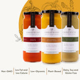 18 Chestnuts Plant Based Soup - Tuscan Tomato, Asparagus Shiitake, and Butternut Squash Pear Soup Bundle, Plant Based & Gluten Free - 3 Jars (16oz)