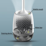 Stafeny Toilet Bowl Brush,with Ventilated Drying Holder,Non-Slip Handle Silicone Toilet Brush for Bathroom Deep Cleaning Compact Toilet Brush Set/Wall