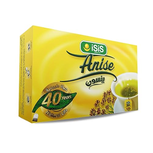 BonBalloon Isis Herbal Anise Tea, 100 Bags, No Caffeine, No Artificial Flavors, No Artificial Coloring, Non GMO, Halal, Kosher, 2g Bags, Egyptian