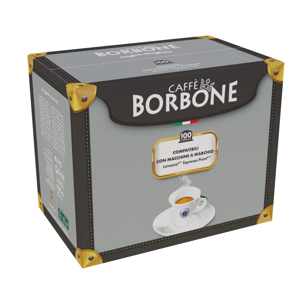 Caffè Borbone Compatible Lavazza Espresso Point 100 Coffee Pods, Red Blend, Creamy Espresso with Deliciously Persistent Flavor, Roasted and Freshly