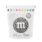 M&M’S WORLD Silver Milk Chocolate Candy Bulk - 2lbs Resealable Pack for Party Favors, Candy Bars, Weddings, Graduations, Birthday Parties, Party