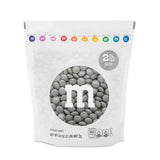 M&M’S WORLD Silver Milk Chocolate Candy Bulk - 2lbs Resealable Pack for Party Favors, Candy Bars, Weddings, Graduations, Birthday Parties, Party