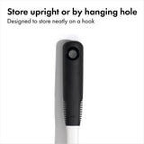 OXO Good Grips Dish Brush, Nylon Bristles with Built-in Scraper, Safe for Non-Stick Cookware, Non-Slip Handle, Dishwasher Safe
