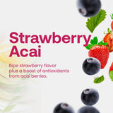 Dr. Smoothie Refreshers Strawberry Acai - Made with Real Fruit Juice - Drink Concentrate, No Artificial Colors, Shelf-Stable - Lightly Caffeinated