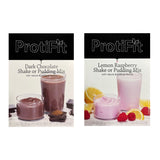 PROTIFIT - High Protein Dark Chocolate & Lemon Raspberry Pudding & Shake Mix 2 Pack, 15g Protein, Low Calorie, Low Fat, Low Carb, Aspartame Free, Idea