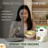 Safe + Fair Key Lime Pie Granola 12 oz - Pack of 3 - Protein Granola Cereal - Gluten Free Cereal and Oatmeal Alternative - Healthy Protein Cereal