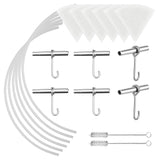 ARGCONNER Maple Syrup Tapping Kit - (6) Stainless Steel Spiles and Hooks, (6) 3-ft Food Grade Tubing, (6) 1-Quart Syrup Pre-Filters, (2) Spile