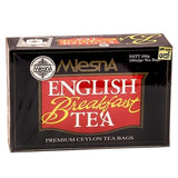 Mlesna English Breakfast Tea 100 Tea Bags - Pure Ceylon Sri Lanka Fine Black Tea Box
