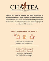 Cha4Tea 36-Count Pure Chamomile Herbal Tea Pods Compatible with Keurig Brewers - Bedtime/Sleep-Well/Nightly Calm/Relaxing Tea