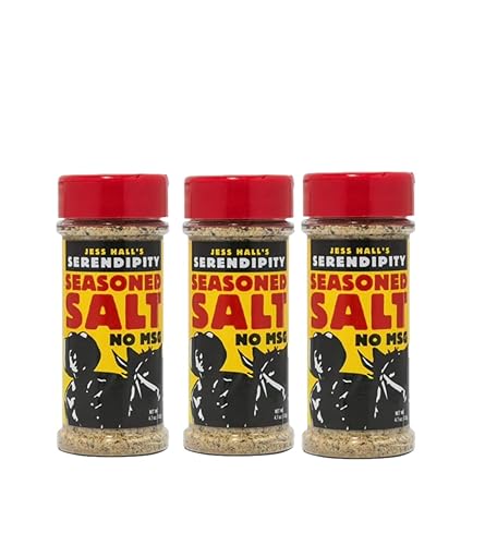 Jess Hall’s Serendipity Seasoned Salt (No MSG) - All Purpose Seasoning for Chicken, Steak & Fries - Restaurant-Style Flavor at Home - Garlic Herb