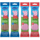 Peppa Pig Magically Flavored Dip & Sip Milk Straws - Chocolate & Strawberry Flavor | Fun Magic Straws for Kids, Drinks & Cereal | | Sweet Party Treats