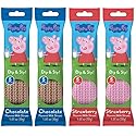 Peppa Pig Magically Flavored Dip & Sip Milk Straws - Chocolate & Strawberry Flavor | Fun Magic Straws for Kids, Drinks & Cereal | | Sweet Party Treats