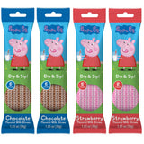 Peppa Pig Magically Flavored Dip & Sip Milk Straws - Chocolate & Strawberry Flavor | Fun Magic Straws for Kids, Drinks & Cereal | | Sweet Party Treats