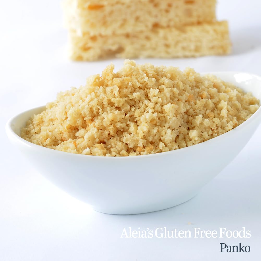 Aleia’s Gluten Free Panko Bread Crumbs - Original, 12oz - Crunchy Coating for Chicken, Seafood & Veggies - Non-GMO, Dairy Free, Kosher, Low Sodium