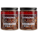 CHiNGONAs Salsa Macha (2-Pack) - Gourmet Mexican Oil-based Chili Crunch Sauce, Vegan and Gluten-Free, Crunchy Chili Oil, 6 oz