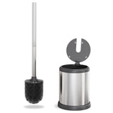 ToiletTree Products Toilet Brush with Lid - Sleek Toilet Bowl Brush and Holder - Toilet Scrubber Brush Set with Heavy-Weight Base - Lidded Toilet Bowl