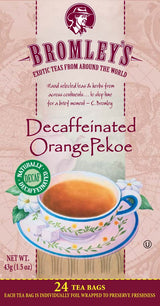 Bromley's Decaffeinated Orange Pekoe Black Tea, 24 Count (Pack of 6)